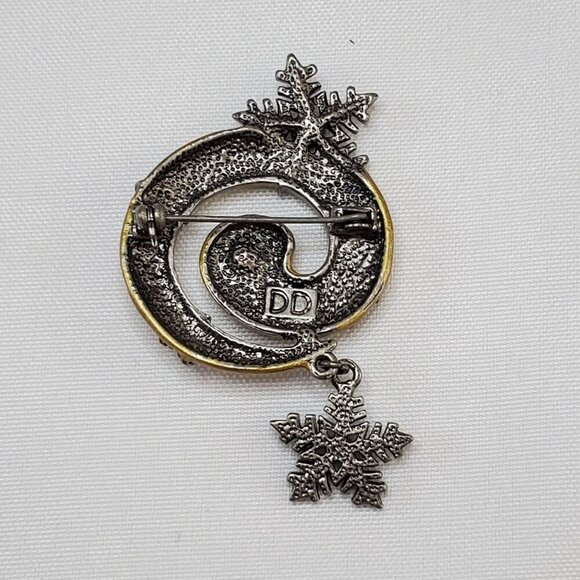 DD Patricia Darling Dash Hope Snowflake Brooch Aurora Borealis Crystal Swirl - Picture 5 of 7